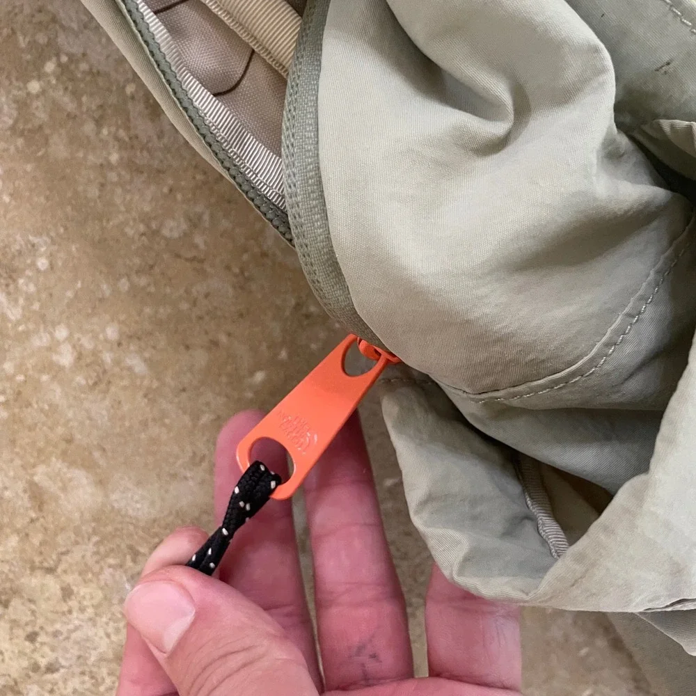 The North Face Bozer Backpack Grey Yellow Topographic Lining Hiking Bag